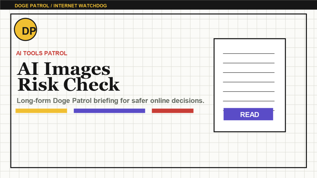 Doge Patrol illustration for AI Image Generators and Copyright: Practical Risk Questions for Small Publishers.