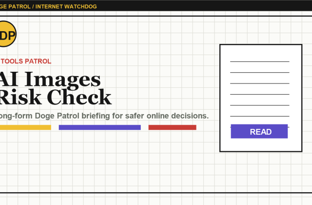 Doge Patrol illustration for AI Image Generators and Copyright: Practical Risk Questions for Small Publishers.